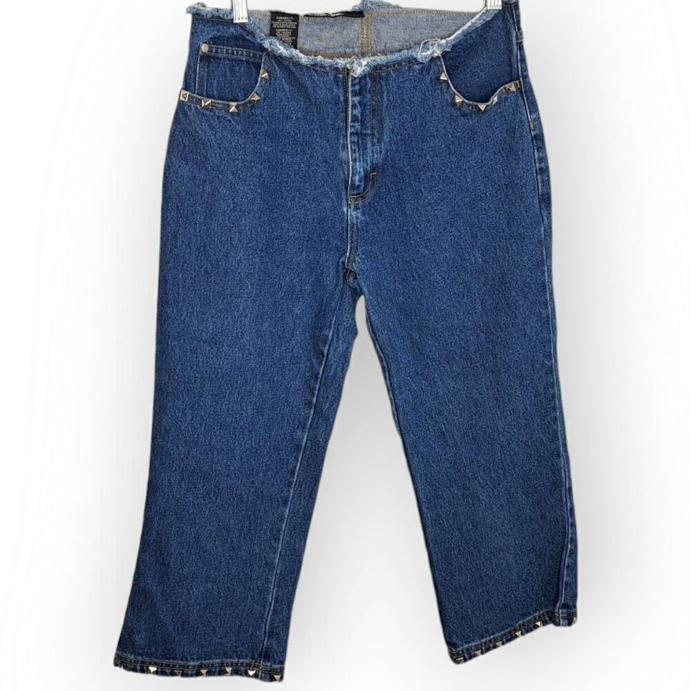 No Boundaries Y2K Studded Denim Capris size Juniors 7